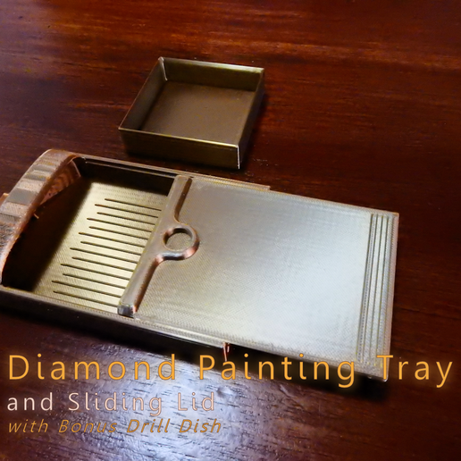 Diamond Painting Tray and Sliding Lid with Bonus Drill Dish