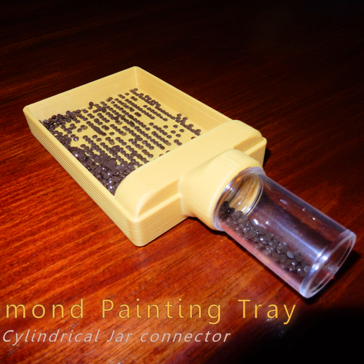 Diamond Painting Drill Tray with Cylindrical Jar connector