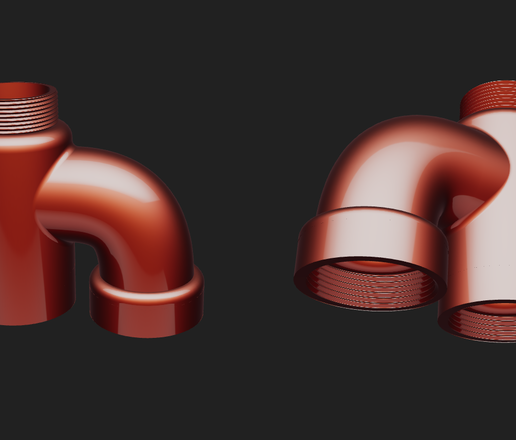Dual and Triple Port Adapters for a 54 mm thread to fit flexible PVC waste trap hose